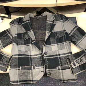 Rvca women’s plaid blazer jacket size small